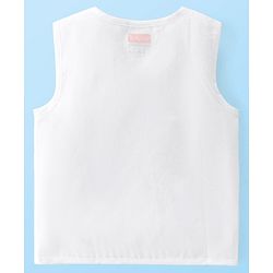 Babyhug 100% Cotton Woven Side Tie Knot Jhablas Pack of 3 - White