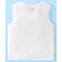 Babyhug 100% Cotton Woven Side Tie Knot Jhablas Pack of 3 - White