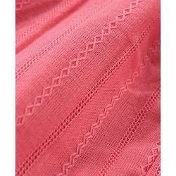 Babyhug 100% Cotton Woven Front Open Sleeveless Top with Frill Detailing - Pink
