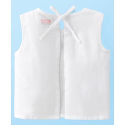 Babyhug 100% Cotton Woven Back Tie Knot Jhablas Pack of 5 - White