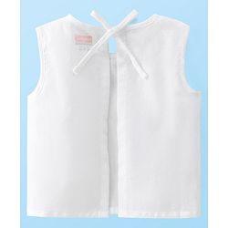 Babyhug 100% Cotton Woven Back Tie Knot Jhablas Pack of 5 - White