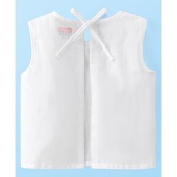 Babyhug 100% Cotton Woven Back Tie Knot Jhablas Pack of 5 - White