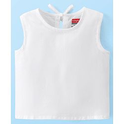 Babyhug 100% Cotton Woven Back Tie Knot Jhablas Pack of 5 - White