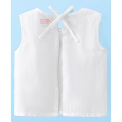 Babyhug 100% Cotton Woven Back Tie Knot Jhablas Pack of 5 - White