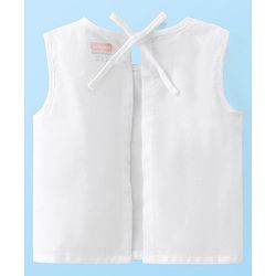 Babyhug 100% Cotton Woven Back Tie Knot Jhablas Pack of 5 - White