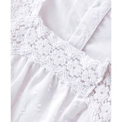 Babyhug  Cotton Woven Half Sleeves  Top with Frills & Lace Detailing - White