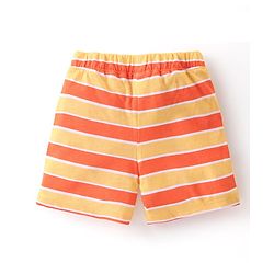 Babyhug Cotton Knit Single Jersey Half Sleeves Night Suit With Tiger & Crocodile Print - Yellow