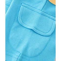 Babyhug 100% Cotton Knit Half Sleeves Romper with Smiley & Text Print - Multicolour