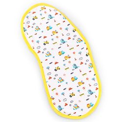 Babyhug Cotton Double Layered Burp Cloth Pack of 2- Blue & Yellow