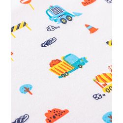 Babyhug Cotton Double Layered Burp Cloth Pack of 2- Blue & Yellow