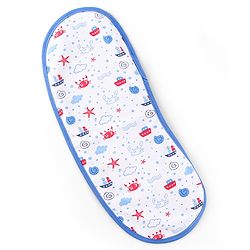 Babyhug Cotton Double Layered Burp Cloth Pack of 2- Blue & Yellow