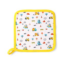 Babyhug Cotton Double Layer Wash Cloth Vehicle Print Pack of 3 - Multicolor