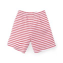 Babyhug Single Jersey Knit Half Sleeves Night Suit Stripes & Giraffe Print - Red