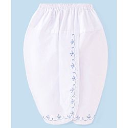 Babyhug 100% Cotton Foil Printed Full Sleeves Kurta & Dhoti Set - White & Blue