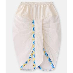 Babyhug 100% Cotton Woven Full Sleeves Kurta & Dhoti Set With Hand Block Print -Multicolour