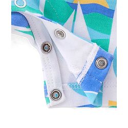 Babyhug 100% Cotton Half Sleeves Striped Romper Pack Of 2 - Multicolor