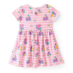Babyhug Single Jersey Knit Half Sleeves Frock Polka Dot Print Pack of 2 - Multicolor