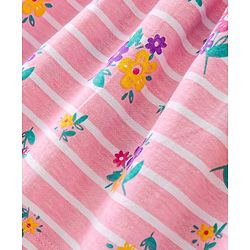 Babyhug Single Jersey Knit Half Sleeves Frock Polka Dot Print Pack of 2 - Multicolor