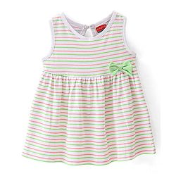 Babyhug 100% Cotton Sleeveless Fit and Flare Dress Penguin Print Pack of 3 - Multicolour