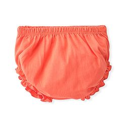 Babyhug 100% Cotton Single Jersey Knit Sleeveless Solid Color Frock With Bloomer - Orange
