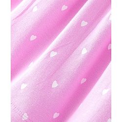 Babyhug Single Jersey Knit Sleeveless Frock Heart Print - Lilac