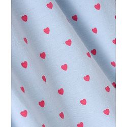 Babyhug 100% Cotton Single Jersey Knit Sleeveless Frock Heart Print - Blue