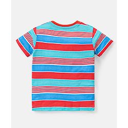 Babyhug 100% Cotton Knit Half Sleeves T-Shirts Football Print Pack of 3 - Multicolor
