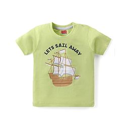 Babyhug Cotton Knit Half Sleeves T-Shirt with Boat  Graphics Pack of 3 - Multicolour