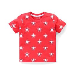 Babyhug Cotton Half Sleeves T-Shirt With Bear & Stars Graphics Pack of 3 - Multicolor