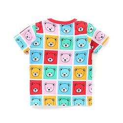 Babyhug Cotton Half Sleeves T-Shirt With Bear & Stars Graphics Pack of 3 - Multicolor