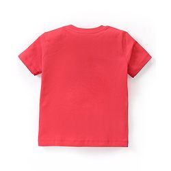 Babyhug Cotton Half Sleeves Striped T-Shirts With Dino Graphics Pack of 3 - Red Navy & Light Blue