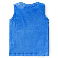 Babyhug 100% Cotton Knit Sleeveless T-Shirt With Striped & Tropical Graphics Pack Of 3 - Green Blue & White
