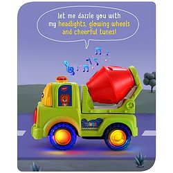 Babyhug Musical Bump & Go Construction series Cement Mixer Truck - Green