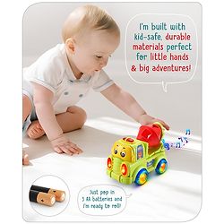 Babyhug Musical Bump & Go Construction series Cement Mixer Truck - Green