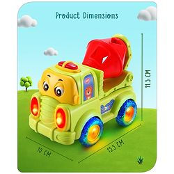 Babyhug Musical Bump & Go Construction series Cement Mixer Truck - Green
