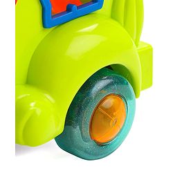 Babyhug 6 in 1 Puppy Musical Bump & Go Car with moving Ear & Eyes| Lights & Music| Dial Phone |Animal Shape Sorter For Toddlers and Kids| BIS Certified| Storage| Time Telling| Cause & Effect - Yellow