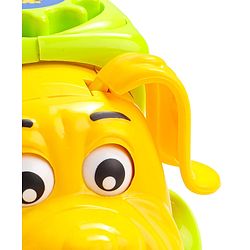 Babyhug 6 in 1 Puppy Musical Bump & Go Car with moving Ear & Eyes| Lights & Music| Dial Phone |Animal Shape Sorter For Toddlers and Kids| BIS Certified| Storage| Time Telling| Cause & Effect - Yellow