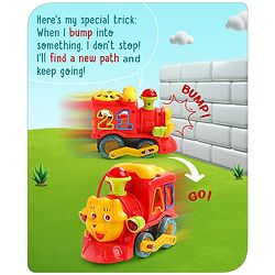 Babyhug 6 in 1 Puppy Musical Bump & Go Car with moving Ear & Eyes| Lights & Music| Dial Phone |Animal Shape Sorter For Toddlers and Kids| BIS Certified| Storage| Time Telling| Cause & Effect - Yellow