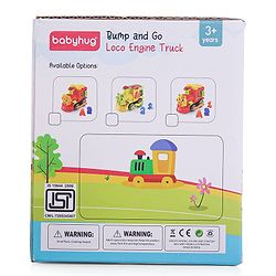 Babyhug 6 in 1 Teddy Shaped Bump & Go Loco Engine with Gears & Shape Sorter For Toddlers and Kids|BIS Aprroved| Moving Eye & Tongue| Light & Music| Numbers & Alphabets| Storage| Time Telling- Yellow