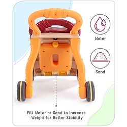 Babyhug Premium Seahorse Push Walker for Kids- Blue| Activity Walker with Music & Light for Toddlers| Fun Musical Table| Sit to Stand Multi Activity Walker| Interactive Learning Toy for 9 Months to 3 Years Kids| BIS Certified