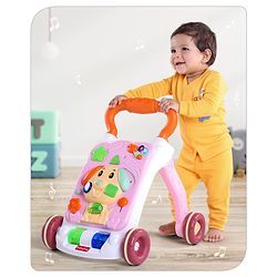 Babyhug Premium Puppy Push Walker for Kids- Green| Activity Walker with Music & Light for Toddlers| Sit to Stand Multi Activity Walker| Interactive Learning Toy for 9 Months to 3 Year Kids| BIS Certified