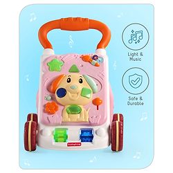 Babyhug Premium Puppy Push Walker for Kids- Green| Activity Walker with Music & Light for Toddlers| Sit to Stand Multi Activity Walker| Interactive Learning Toy for 9 Months to 3 Year Kids| BIS Certified