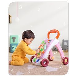 Babyhug Premium Puppy Push Walker for Kids- Green| Activity Walker with Music & Light for Toddlers| Sit to Stand Multi Activity Walker| Interactive Learning Toy for 9 Months to 3 Year Kids| BIS Certified