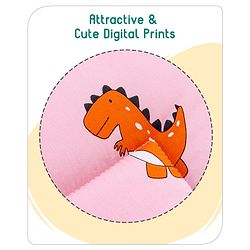 Babyhug Cotton Sleeping Bag Dino Print- Light Pink