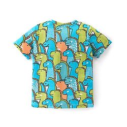 Babyhug 100% Cotton Knit Half Sleeves T-Shirt & Shorts Set Dino Print - Multicolor