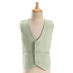 Babyhug Knit Full Sleeves Textured Party Suit With Waist Coat & Bow - Mint Green