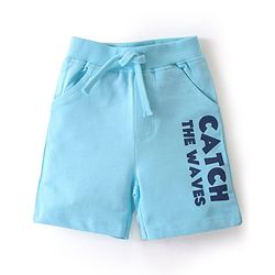 Babyhug 100% Cotton Knit Single Jersey Half Sleeves T-Shirt & Shorts With Light House Print - Blue