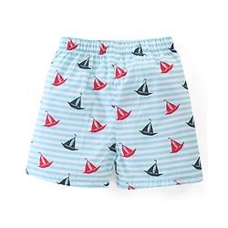 Babyhug Woven Boxers Boat Print Pack of 3 - Multicolor