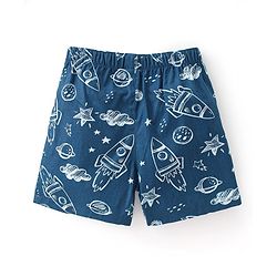 Babyhug Poplin Woven  Boxers Checkered & Space Theme Print Pack of 3 - Multicolour