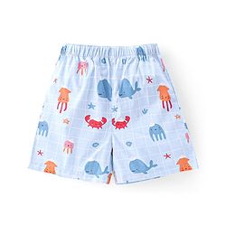 Babyhug Poplin Woven  Boxers Checkered & Space Theme Print Pack of 3 - Multicolour